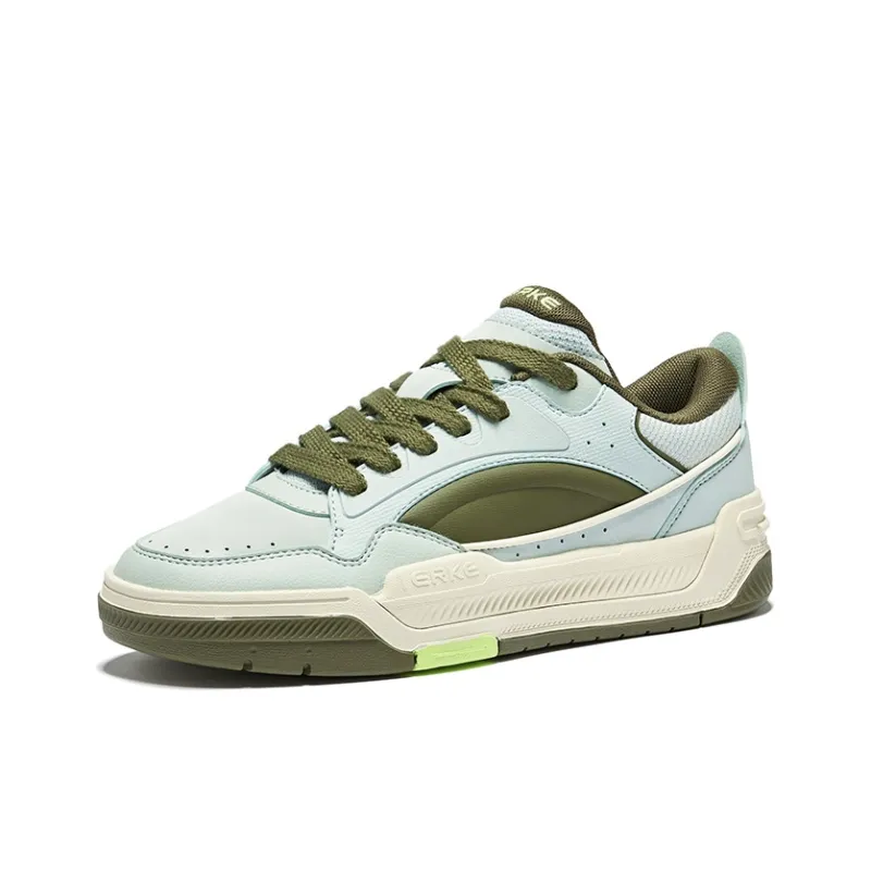 Erke Bashi 2.0 Anti Slip Wear Resistant Low Top Skateboard Shoes Men's Avocado Color Scheme-2