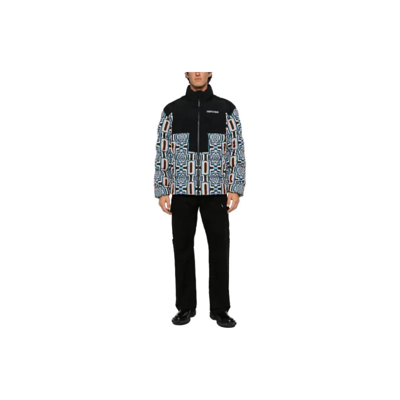 Marcelo Burlon Geometric print Quilted Puffer Jacket-3