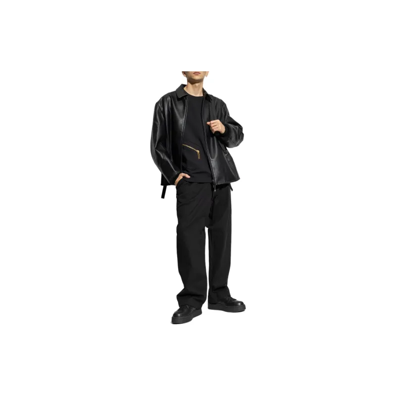 MOSCHINO Wide Leg Pleated Trousers-1