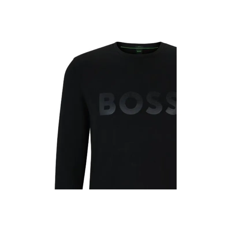 Boss Logo print Long sleeve T shirt-2