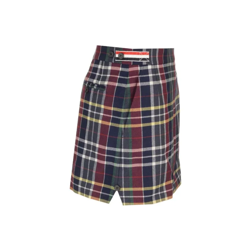 THOM BROWNE Rwb Stripe Detailed Checked Mini Skirt-2