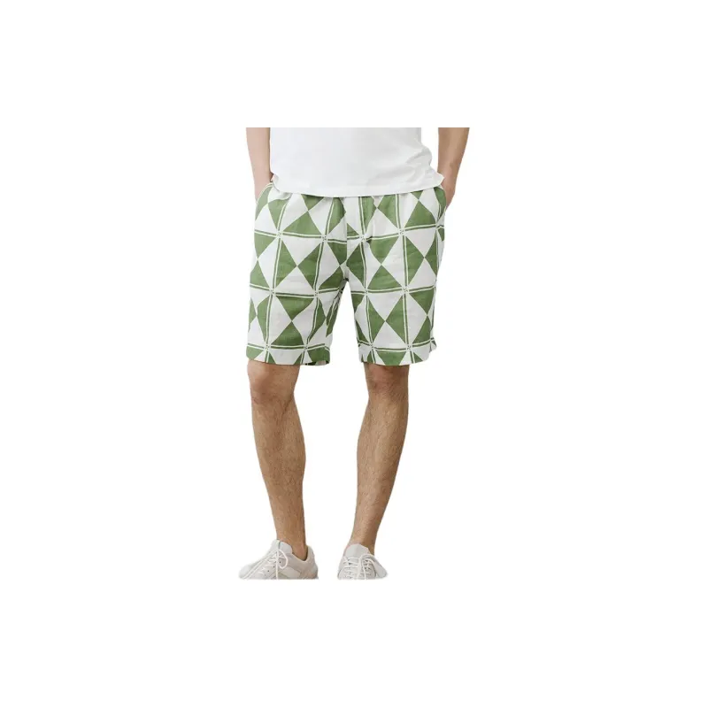 MARC OPOLO Casual Shorts Men's Green Geometric Floral-3