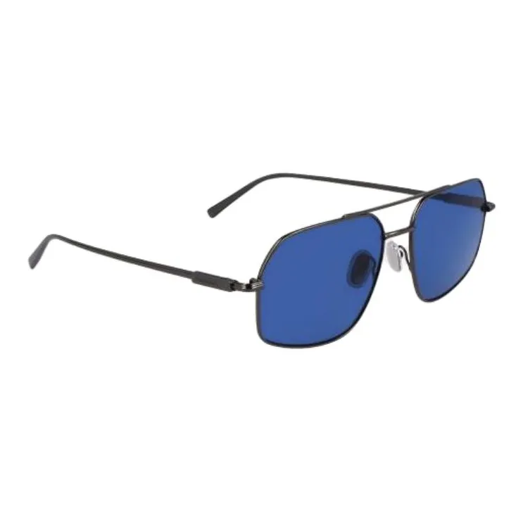 FERRAGAMO Metal Aviator Sunglasses Men's Black-1