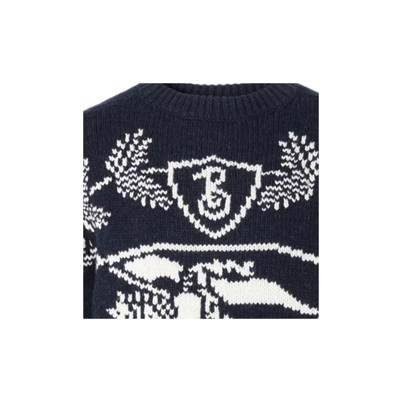 【送料&関税込】Burberry Embroidered Wool Sweater Burberry Men's Embroidered Archive Logo Cashmere Wool