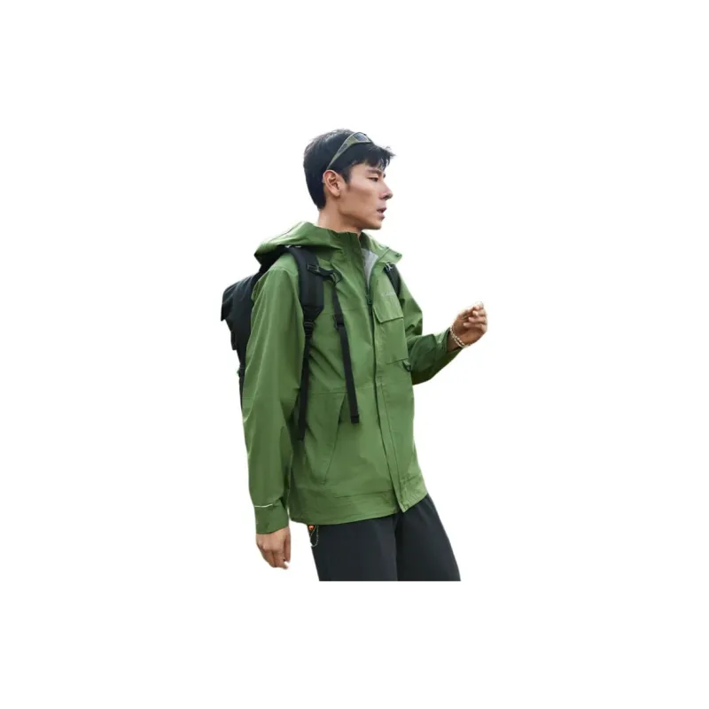 Columbia Transit Spring Outdoor Hiking Water Resistant Windbreaker Jacket Men's Green-3