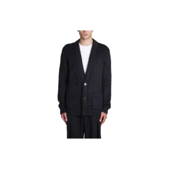 BALMAIN Logo Detailed V Neck Cardigan