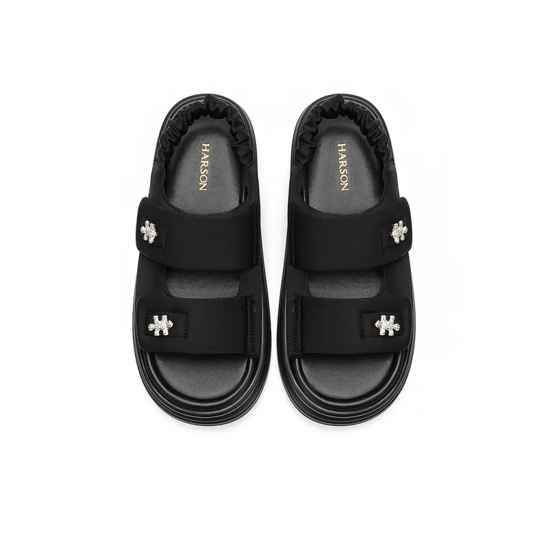 HARSON Beach Sandals Women's Black/Brown-2