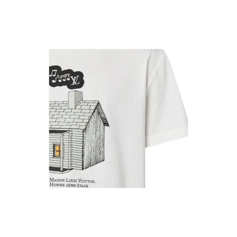 LOUIS VUITTON Lv Fall Series T Shirt Men's White-6