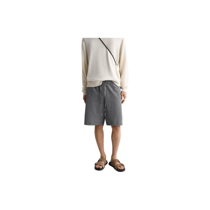 ZARA Casual Shorts Men's Black/White-2