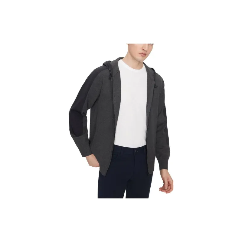THEORY Knitwear Men Gray Black Mixed Color-2