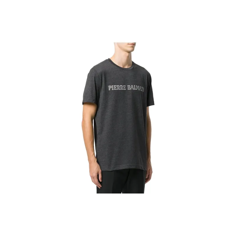 BALMAIN T-Shirts Men Gray-3