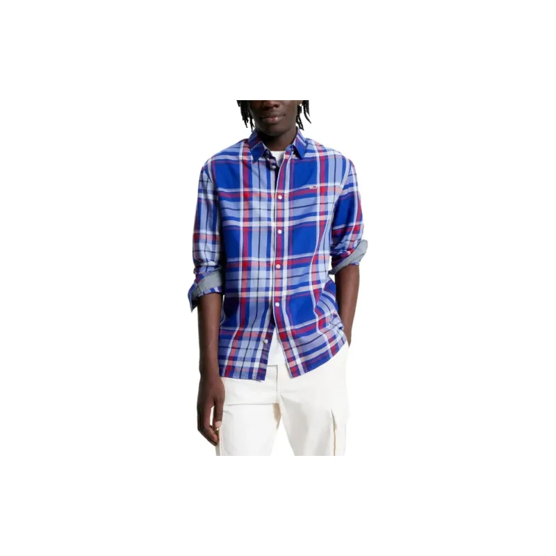 Tommy Hilfiger Essential Poucamis Car Shirt Men's Blue-3