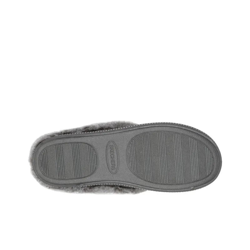 Skechers Cozy Abrasion-Resistant Slip-Resistant Wrap-toe Slippers Women's Gray-4