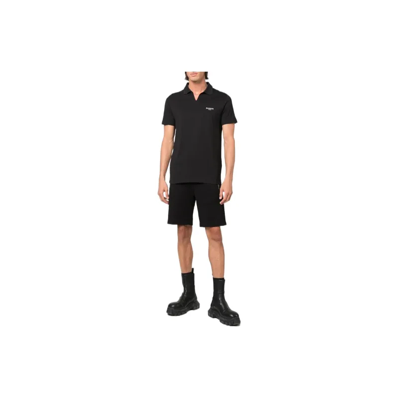 BALMAIN Polo Shirts Men Black-1