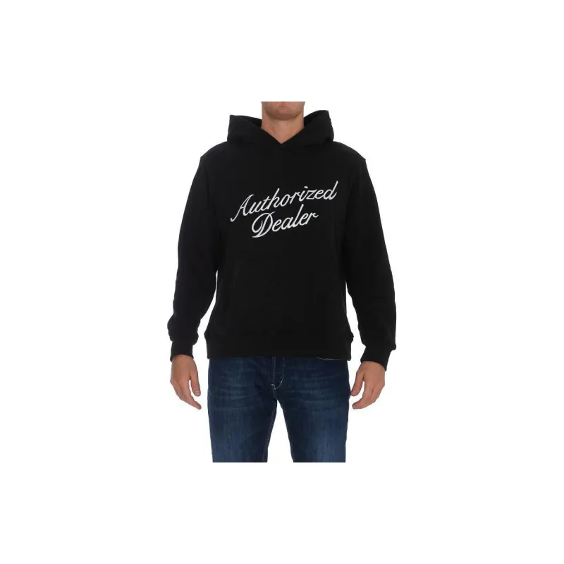 Just Don Authorized Dealer Slogan print Cotton Hoodie-1