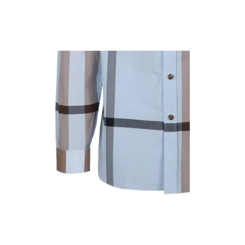 Burberry Slim Fit Check Stretch Cotton Poplin Shirt-6
