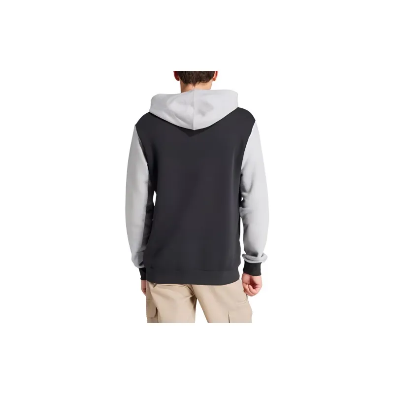 Adidas ESSENTIALS FLEECE BIG LOGO HOODIE Sweatshirt Men's Black/Medium Gray Mixed Color-1