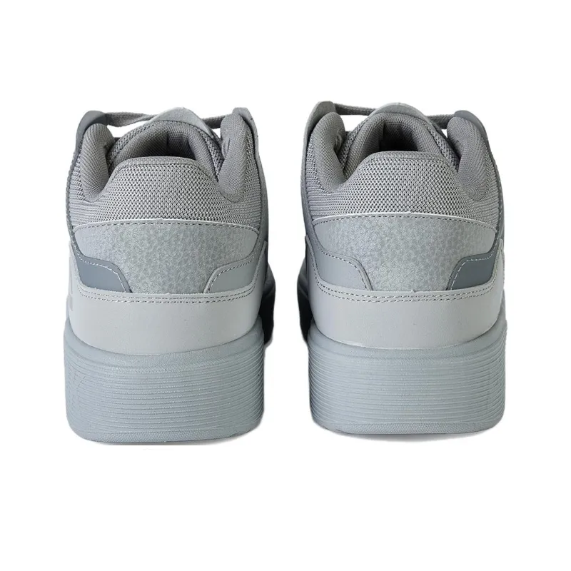 PEAK Lightweight Large Triangle 1.0 Anti Slip Wear Resistant Mid Top Skateboard Shoes Men's Silver Gray-4