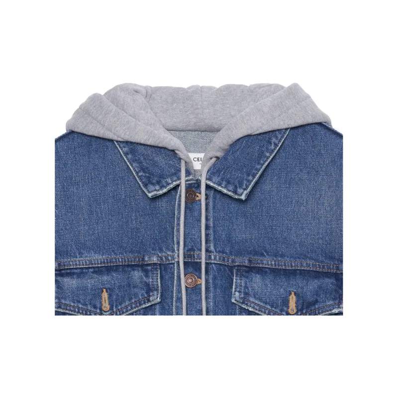 CELINE FW22 Denim Jacket Men's Joint Washable Color-6