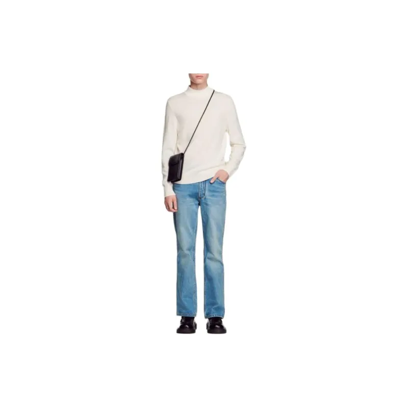 Sandro Wool Jumper Sweater Men's White-1