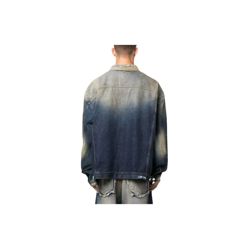 Vetements Distressed effect Stonewashed Denim Jacket-2