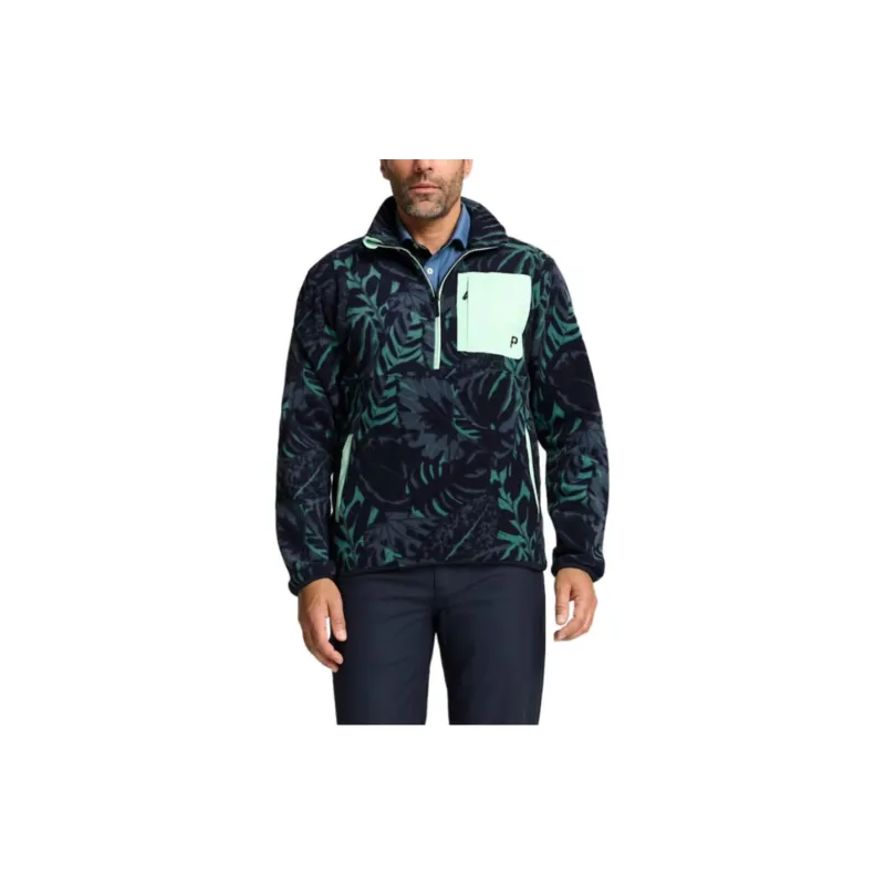 PUMA PALM TREE CREW Jacket Men Dark Navy   Shiny Green-2