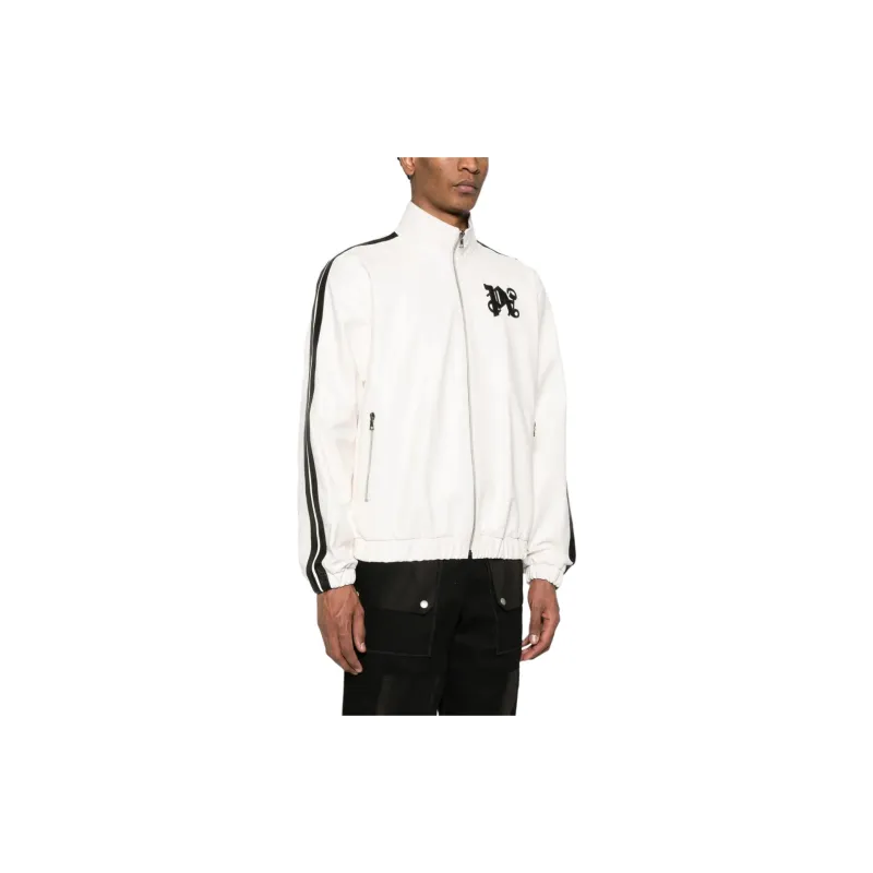 PALM ANGELS Monogram Patch Zip Up Jacket-3