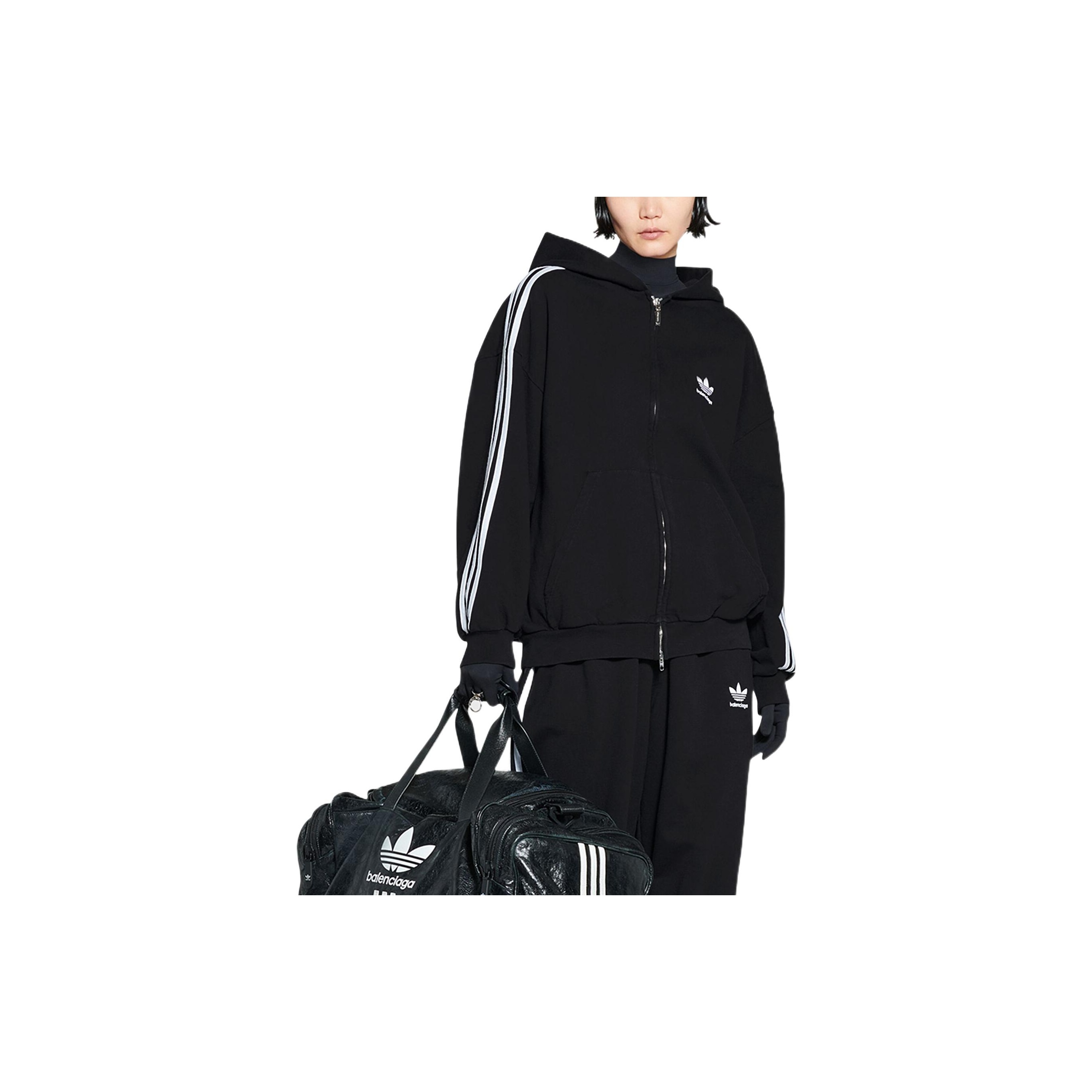 Balenciaga X Adidas Zip-Up Hoodie Small Fit - POIZON Balenciaga X Adidas Zip-Up Hoodie Small Fit - POIZON