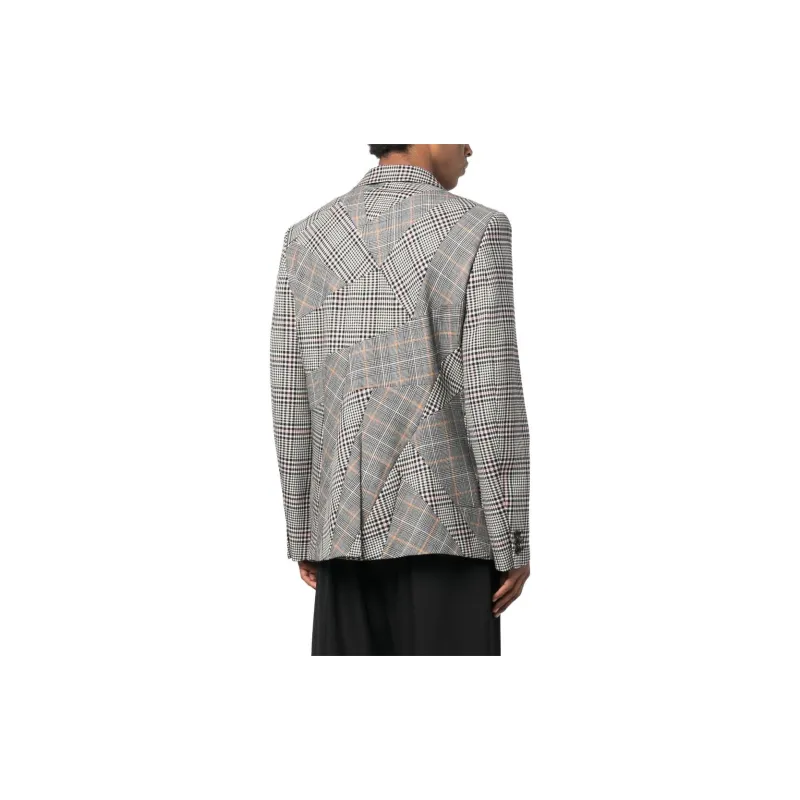 COMME DES GARCONS SHIRT Patchwork Detailing Checked Blazer-2