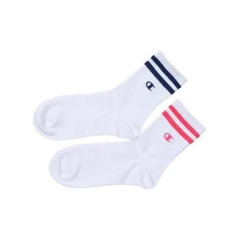 Champion FW24 Mid Calf Socks Women's 2 Pack White