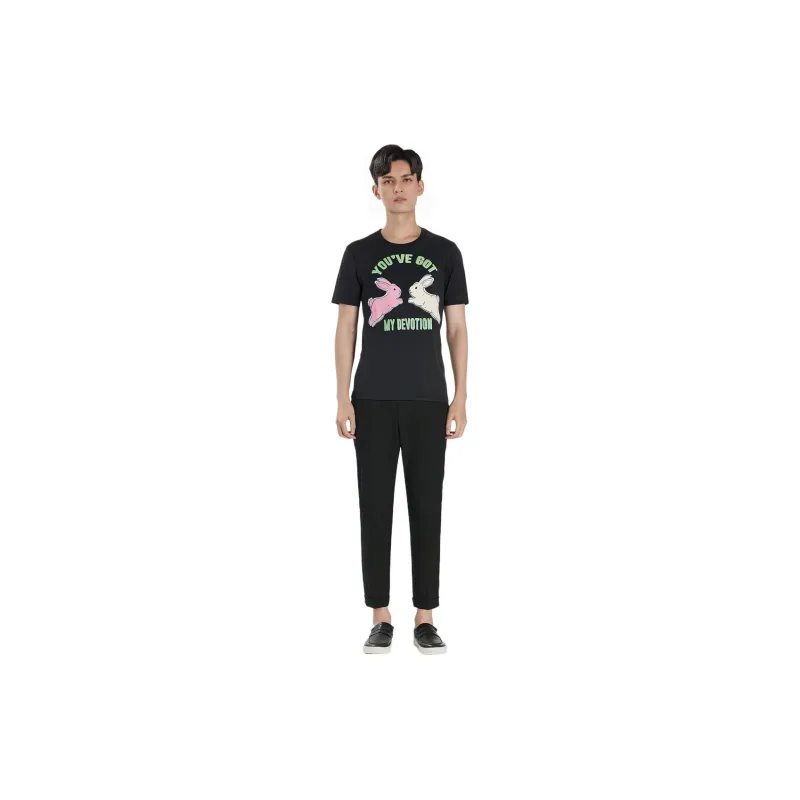 GUCCI Gucci X Harry Styles Co-branded FW22 Regular T-Shirt Unisex Black-1