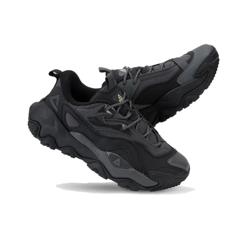 PEAK Tai Ji2.0 Er Pu Cushioning Balance Height Increasing Low Top Casual Shoes Men's All Black-3