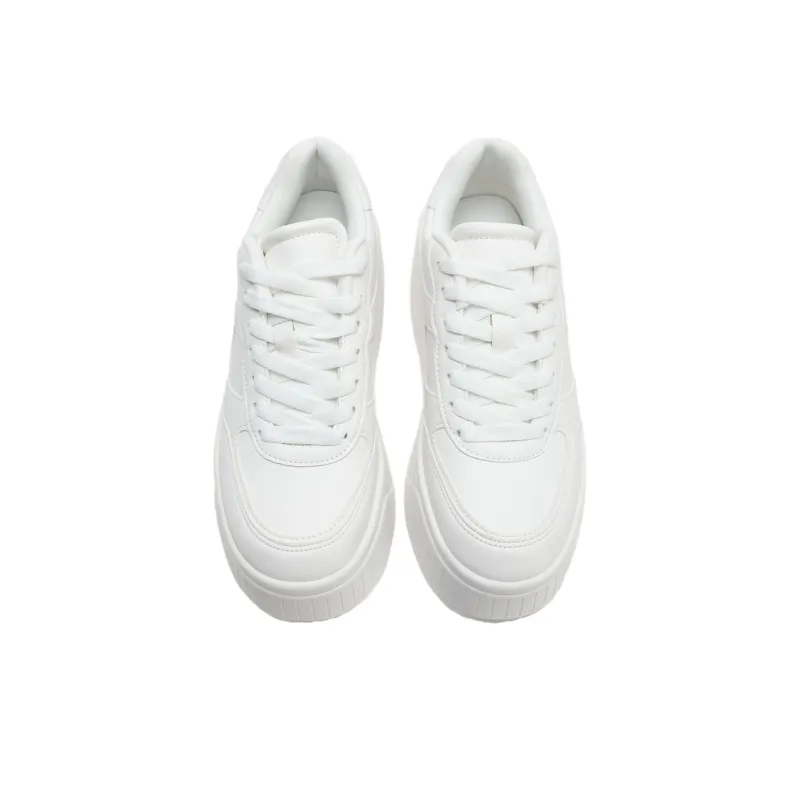 ZARA Low Top Skateboard Shoes Women's White-3