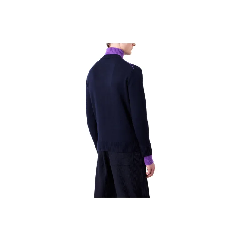 EMPORIO ARMANI Sweaters Men Navy Blue-4