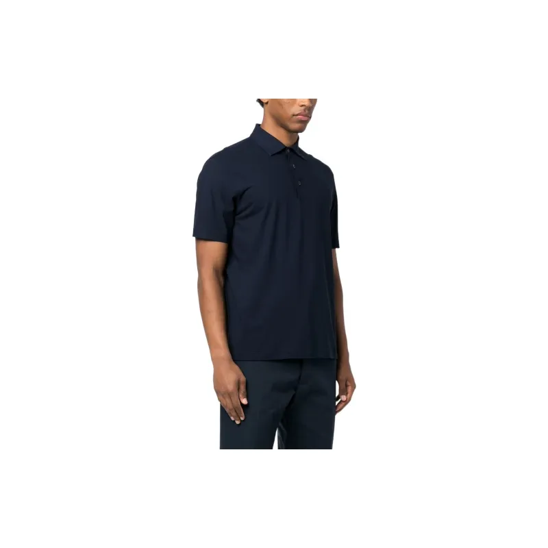 HERNO Button Detailed Short Sleeved Polo Shirt-5