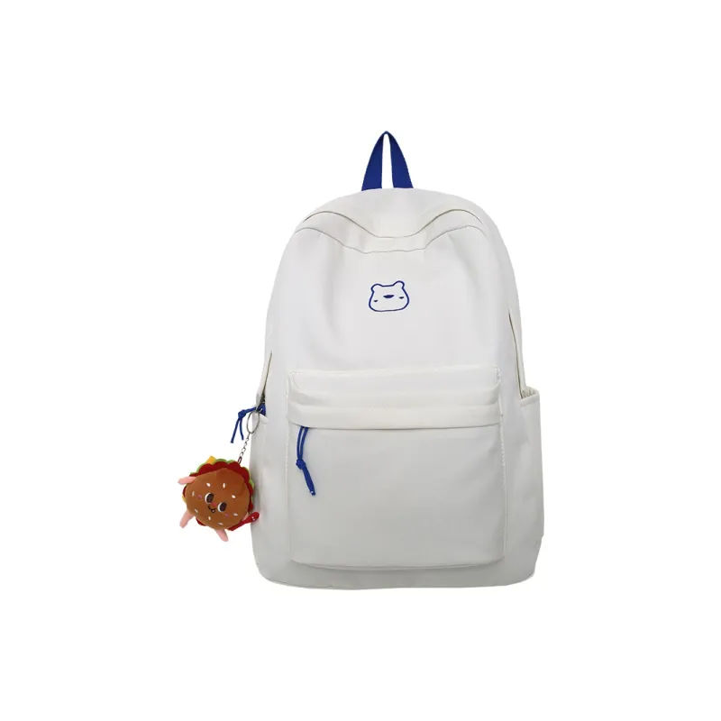 Meow In The Grass Nylon Backpack Regular Unisex Black/White-7