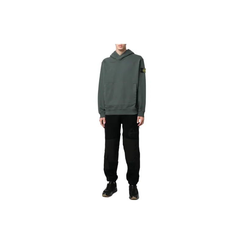 STONE ISLAND Furry Wool Nylon Fleece Cargo Joggers-1