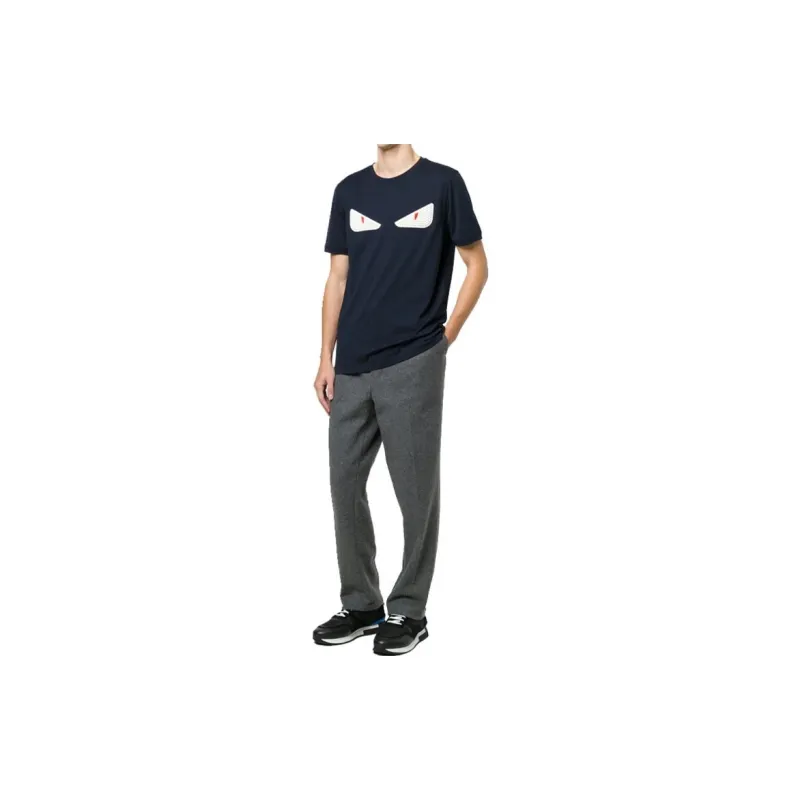 FENDI Regular T Shirt Men's Dark Blue-2
