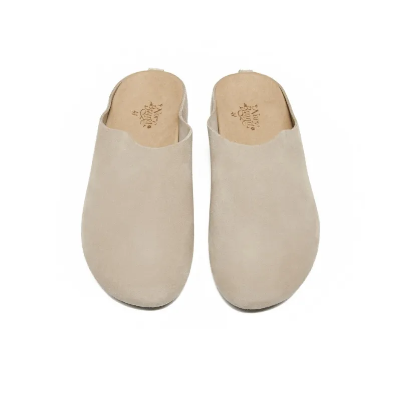 Norybrand Closed Toe Slippers Unisex Light Gray-2