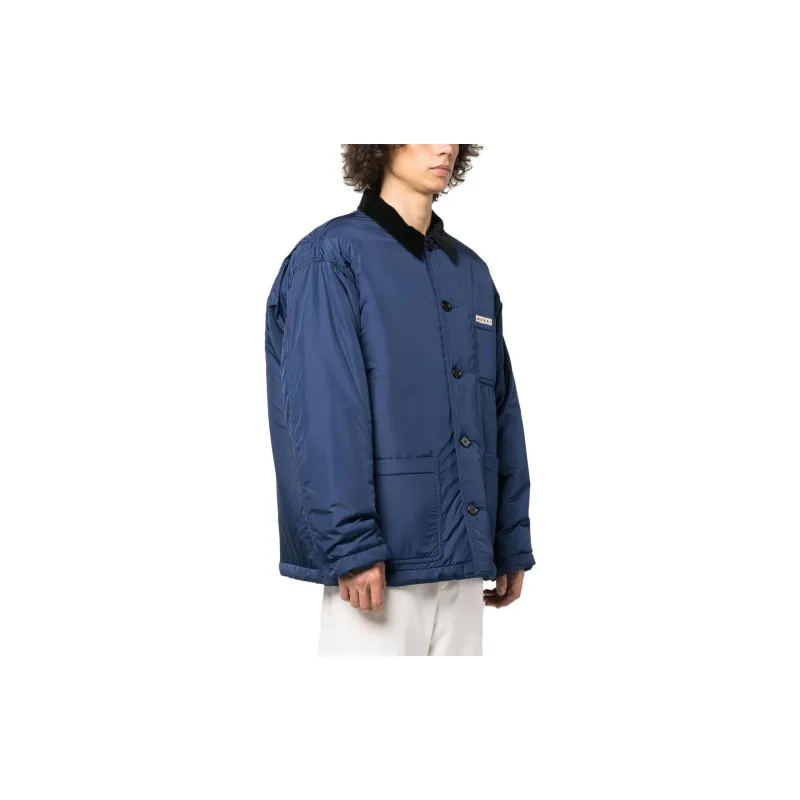 MARNI Contrasting Collar Buttoned Overshirt Jacket-2