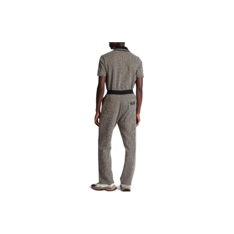 BALMAIN Casual Monogram Jacquard Trousers-3