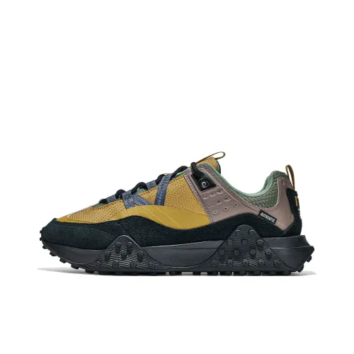 Kappa Slip Resistant Low Top Running Shoes Unisex Yellow Black Green