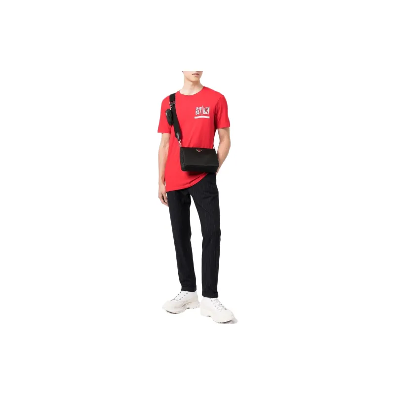 ARMANI EXCHANGE T-Shirts Men Red-2