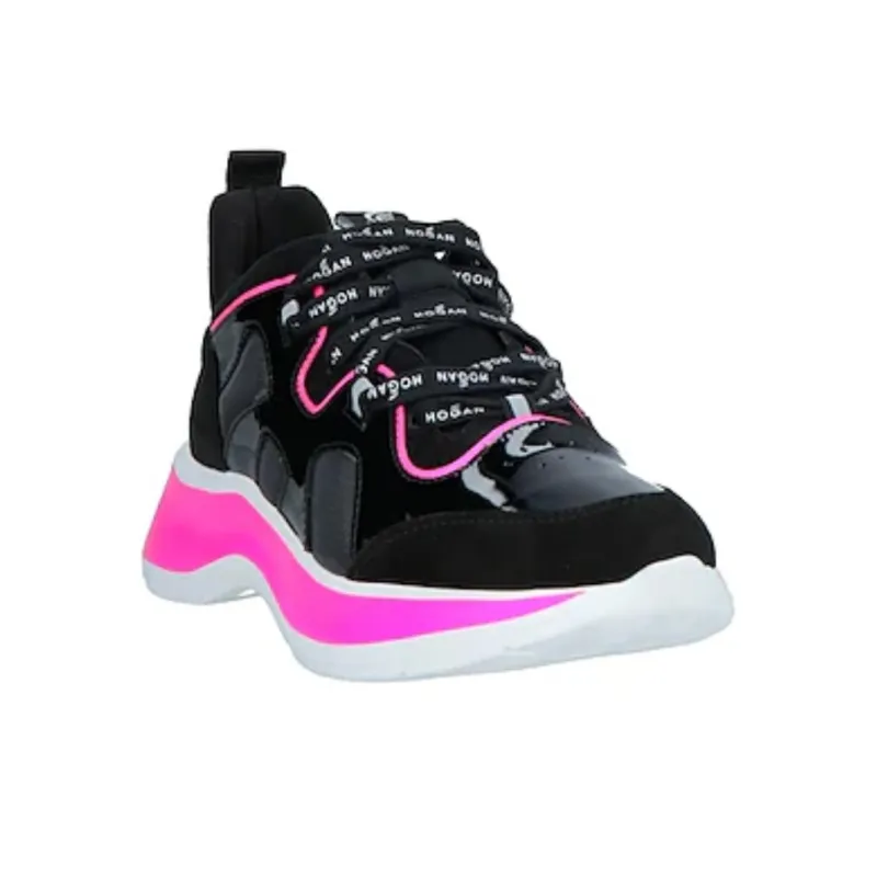 HOGAN H585 Cushioning Anti Slip And Wear Resistant Coverage Low Top Casual Shoes Women's Black-2