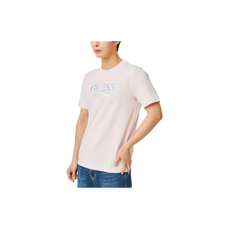 GUESS T-Shirts Men Pink-1