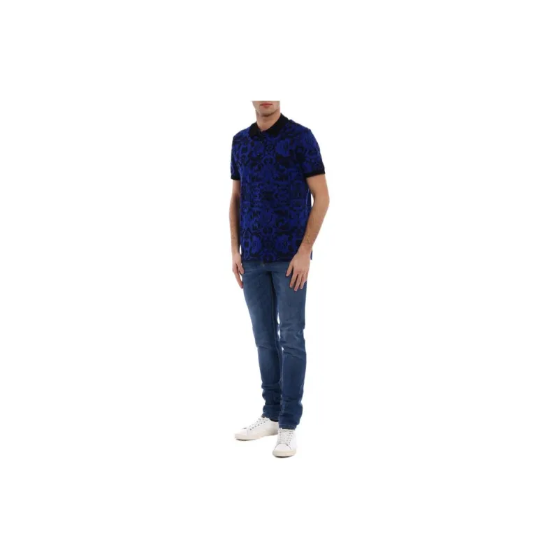 VERSACE Polo Shirts Men Blue-3