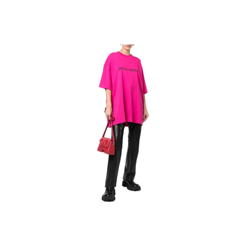 Vetements T-Shirts Unisex Peach Pink-3