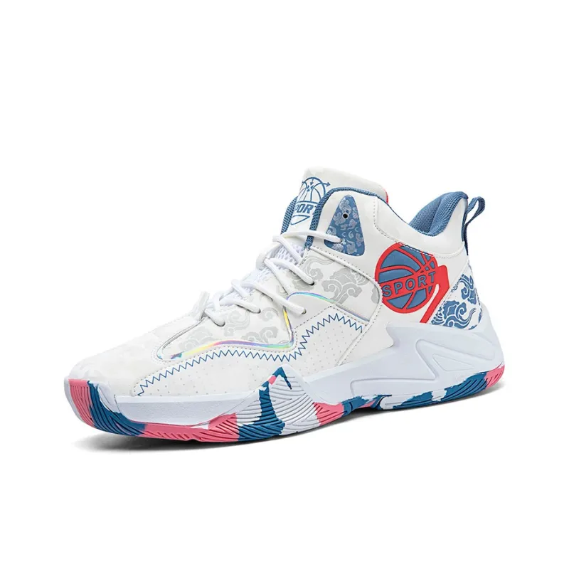 VAEL Cushioned Anti Slip Wear Resistant Waterproof Breathable Moisture Wicking Mid Top Basketball Shoes Men's-6