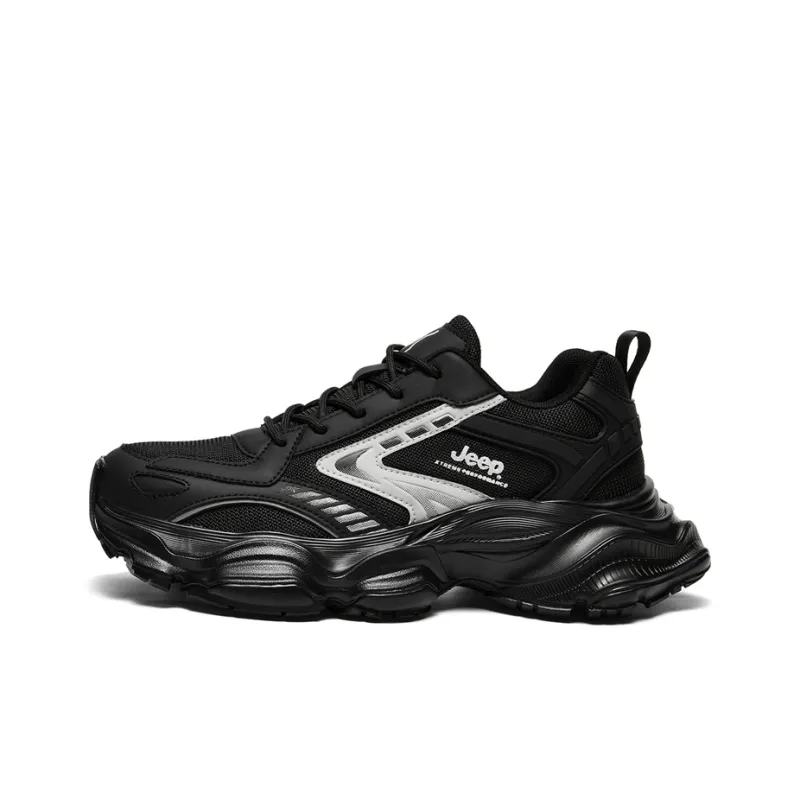 Jeep Anti-Slip And Wear-Resistant Coverage Low-Top Chunky Sneakers Men's-0