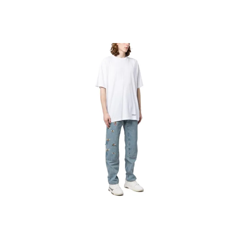 Off Scribble Diag Print T shirt-2